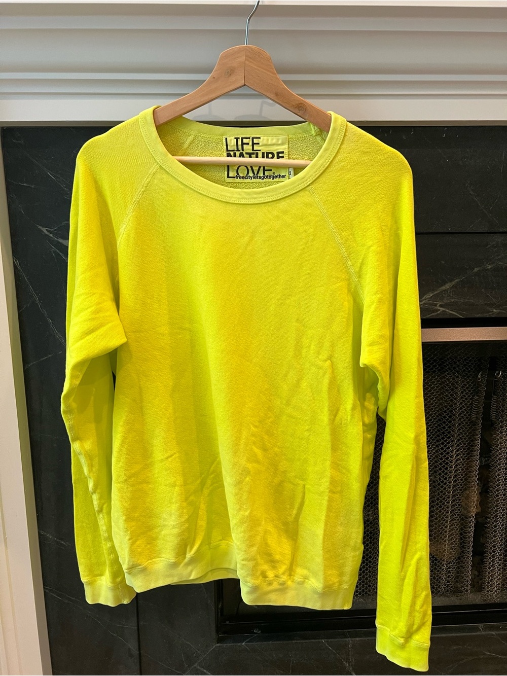 FREECITY Lucky Rabbit Sweatshirt Glowplant Yellow Supersaturated Sunfade